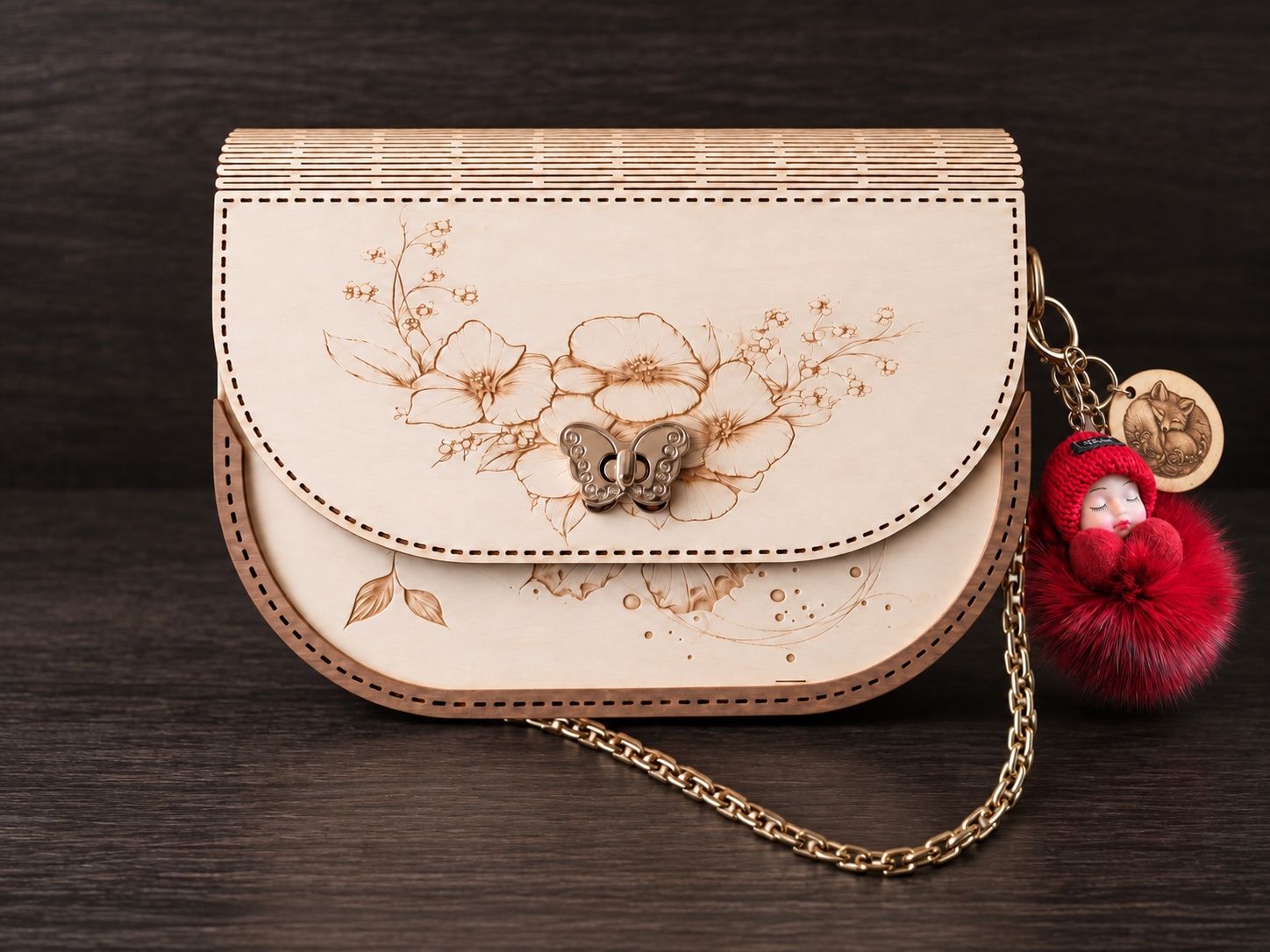 Référence SB 3b — Sac floral avec bijou de sac PC 3