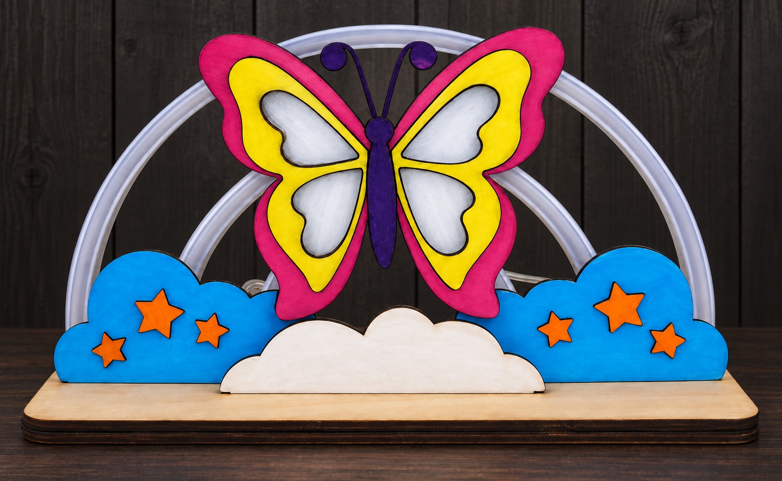 Lampe papillon arc-en-ciel — éteinte — AL 9a