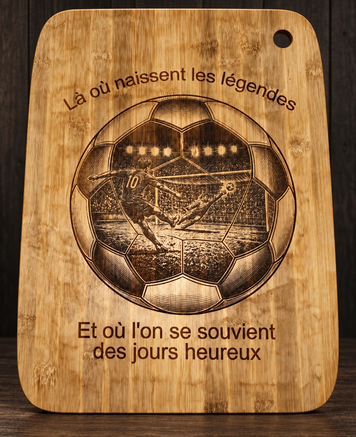 Planche gravée sur le thème du football — AL 20